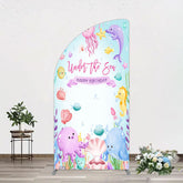 Lofaris Under The Sea Birthday Girl Party Half Moon Arch Backdrop